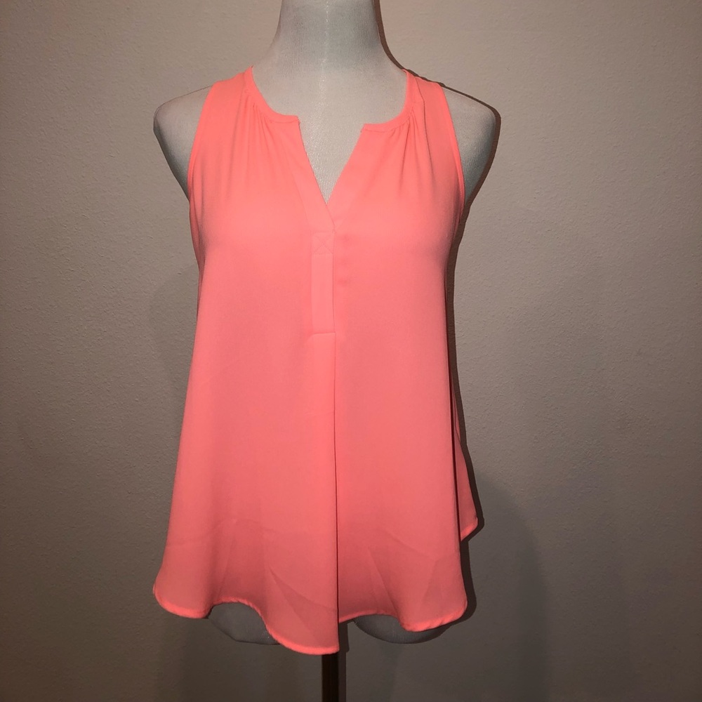 Hot Pink Sleeveless Blouse